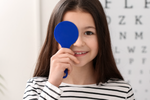 child myopia eye exam