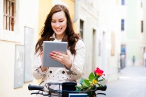 Woman with a tablet