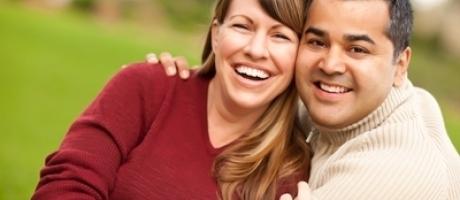 mature man and woman smiling