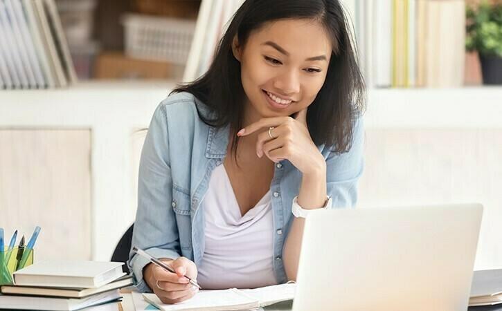 woman at computer